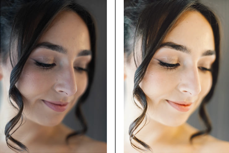 Fashion photo with enhanced color and skin tone correction