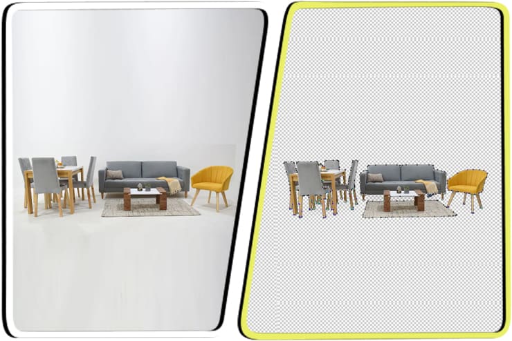 Complex clipping path service for intricate product shape