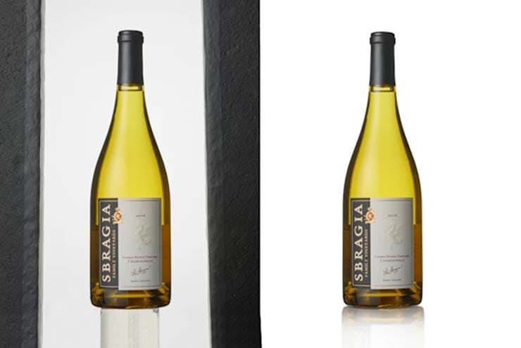 Multiple product image with consistent drop shadow