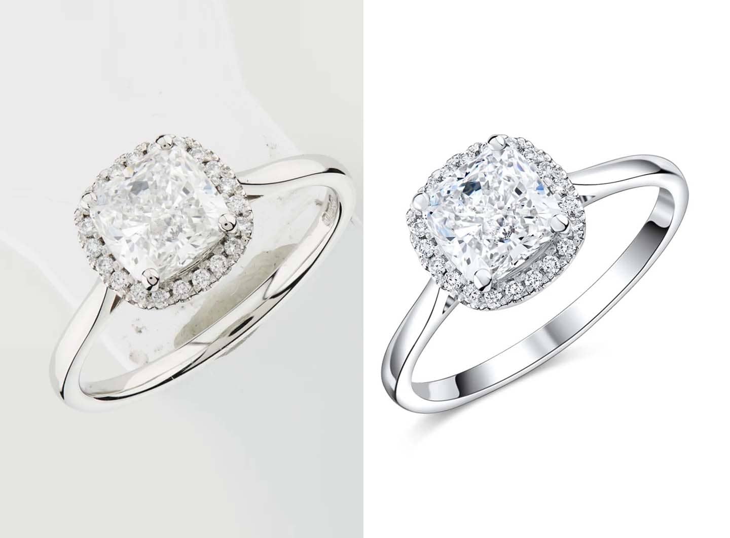 Bulk jewellery retouching service for online store