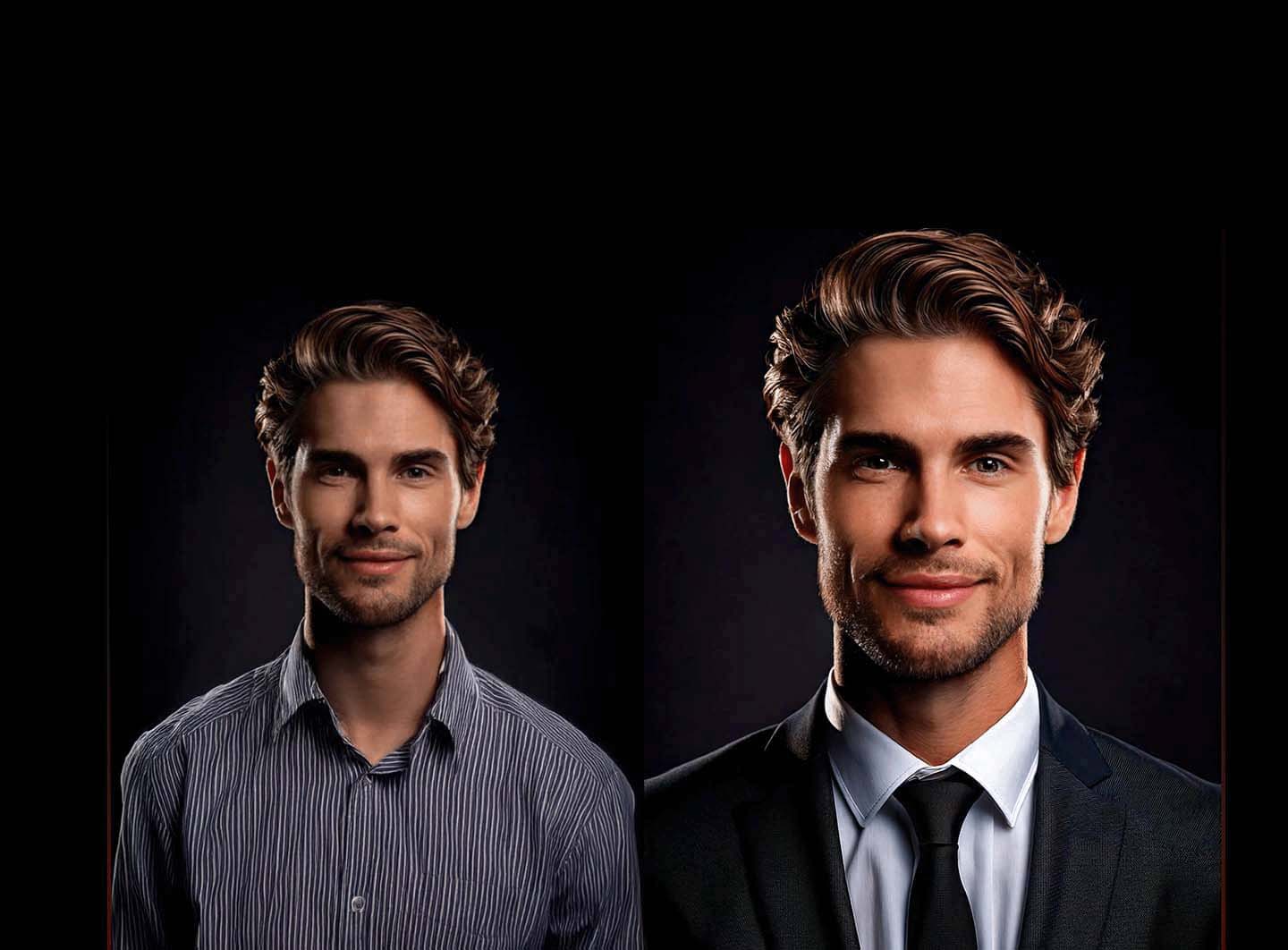 High-end beauty headshot retouching service