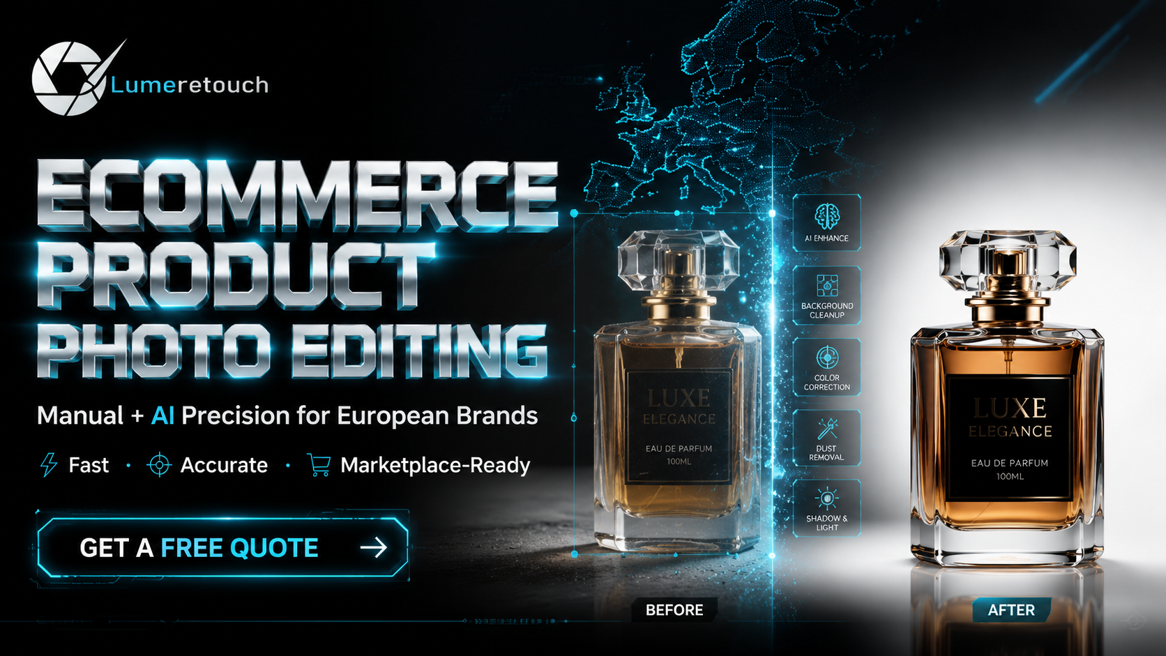 Online photo editing service for ecommerce