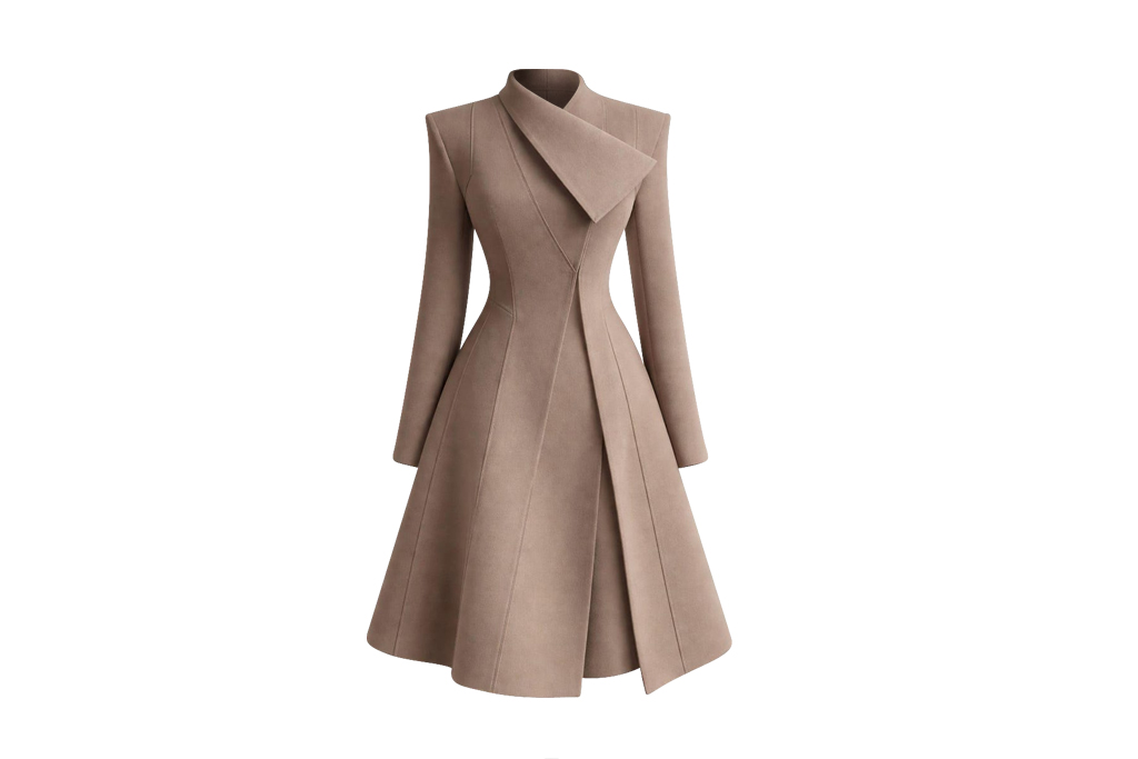 Invisible ghost mannequin effect applied to a clothing product with neck joint editing.