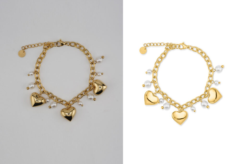 Professionally retouched jewelry image with enhanced sparkle and clean background.