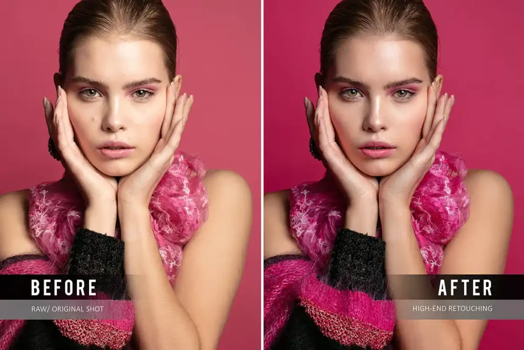Natural portrait retouching for actors and executive profiles