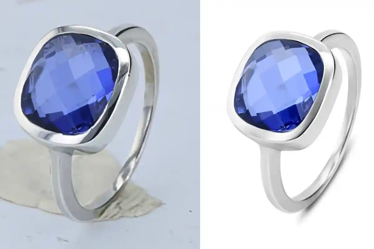 High-end jewelry photo retouching USA diamond gemstone polishing