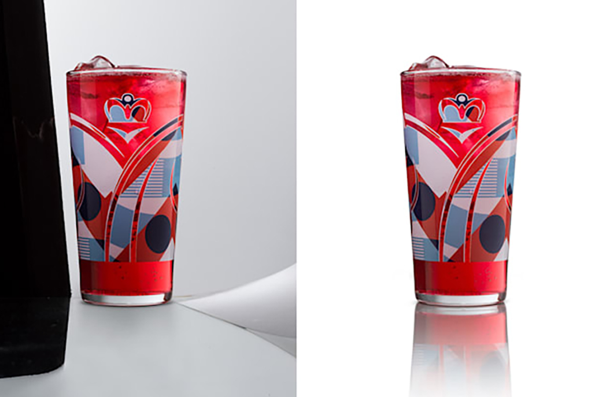 Product drop shadow service for realistic depth on white background